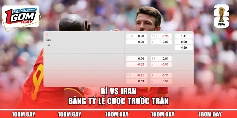 Bỉ vs Iran - bảng tỷ lệ cược trước trận